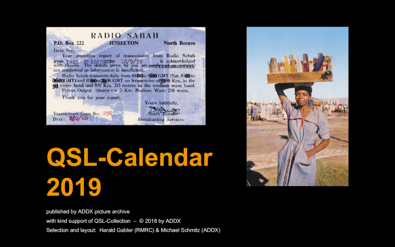 QSL-Calendar 2019 Titelseite